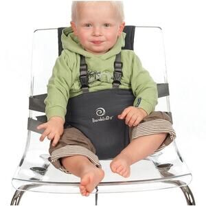 BambinOz PortaChair Gray Portable Packable Travel Highchair Infant Baby Child